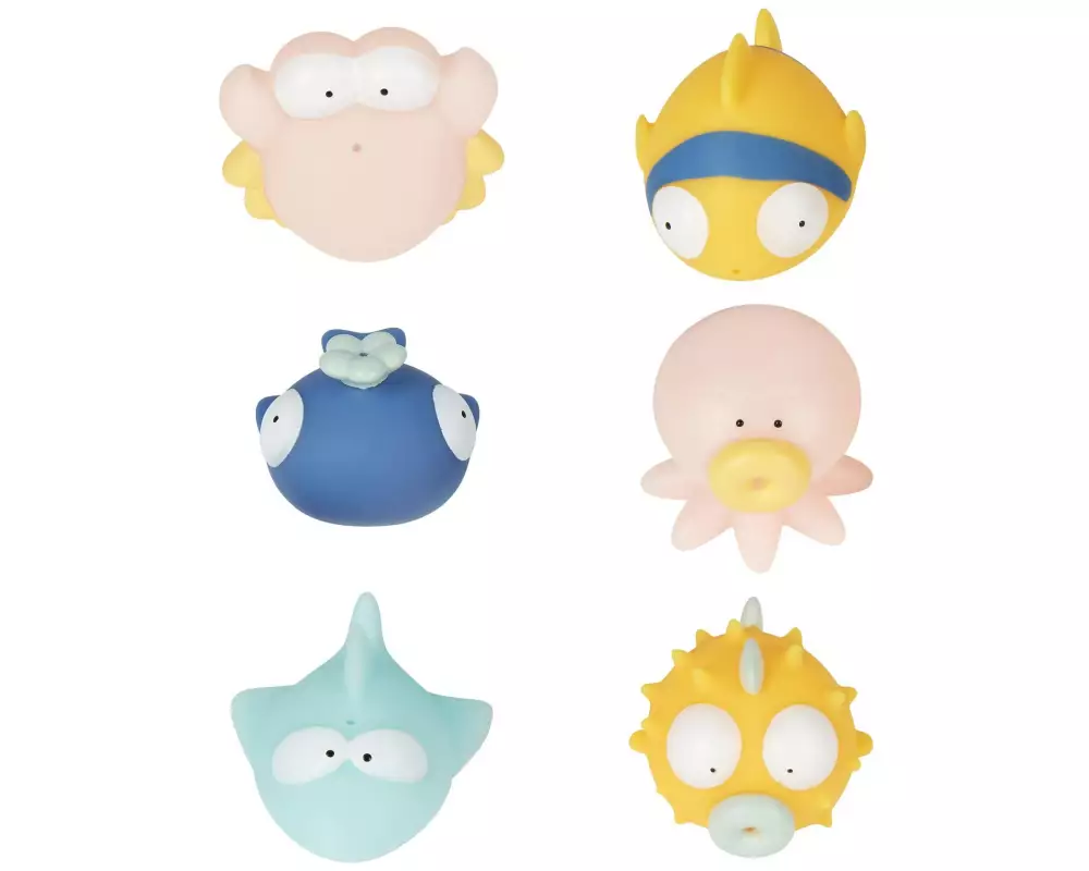 Badabulle Badespielzeug Rigolo Splash Spritzfiguren 6er Set