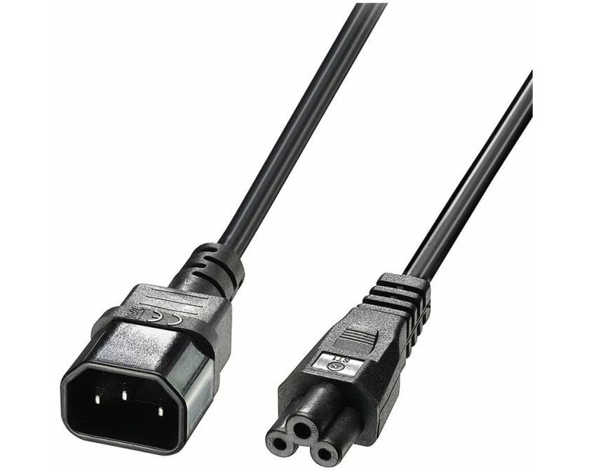 LINDY 2m, IEC C14, to IEC C5, Cloverleaf, Extension Cable