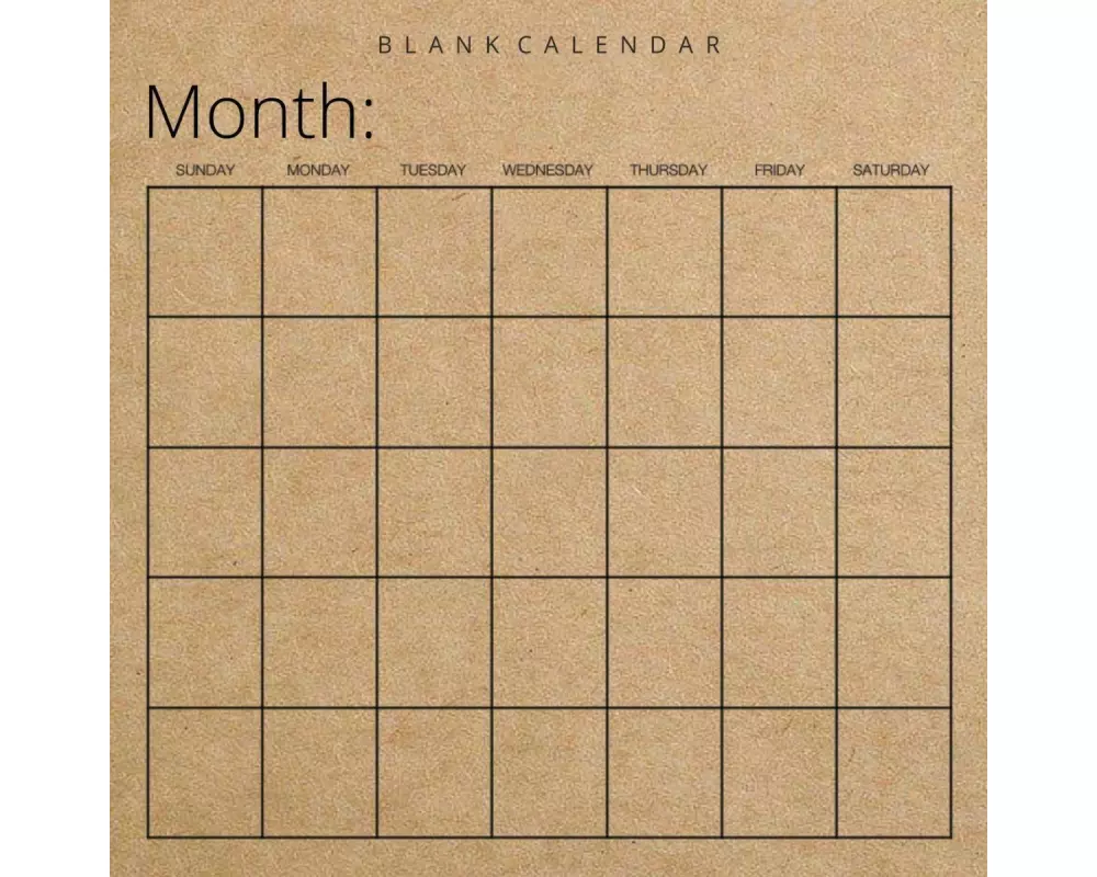 Blank Calendar