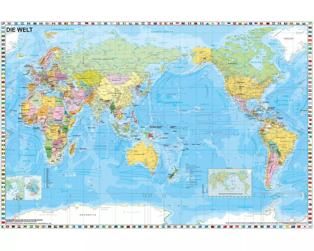 Weltkarte pazifikständisch politisch