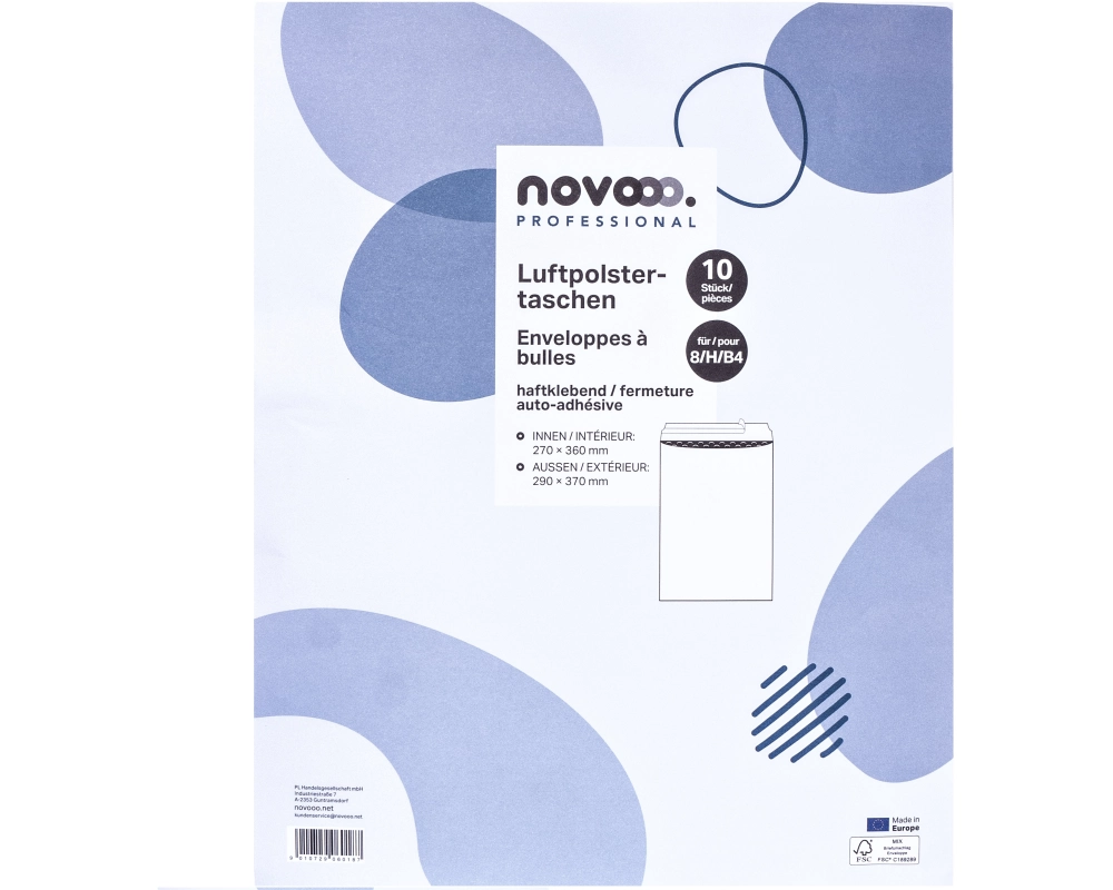 NOVOOO Luftpolstertasche Mix E-1712143 weiss, 270x360mm 10 Stück