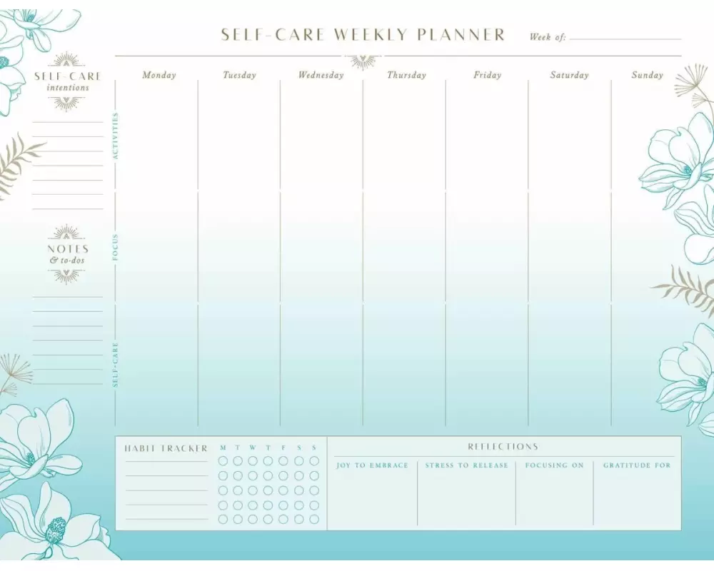 Self-Care Weekly Planner Notepad