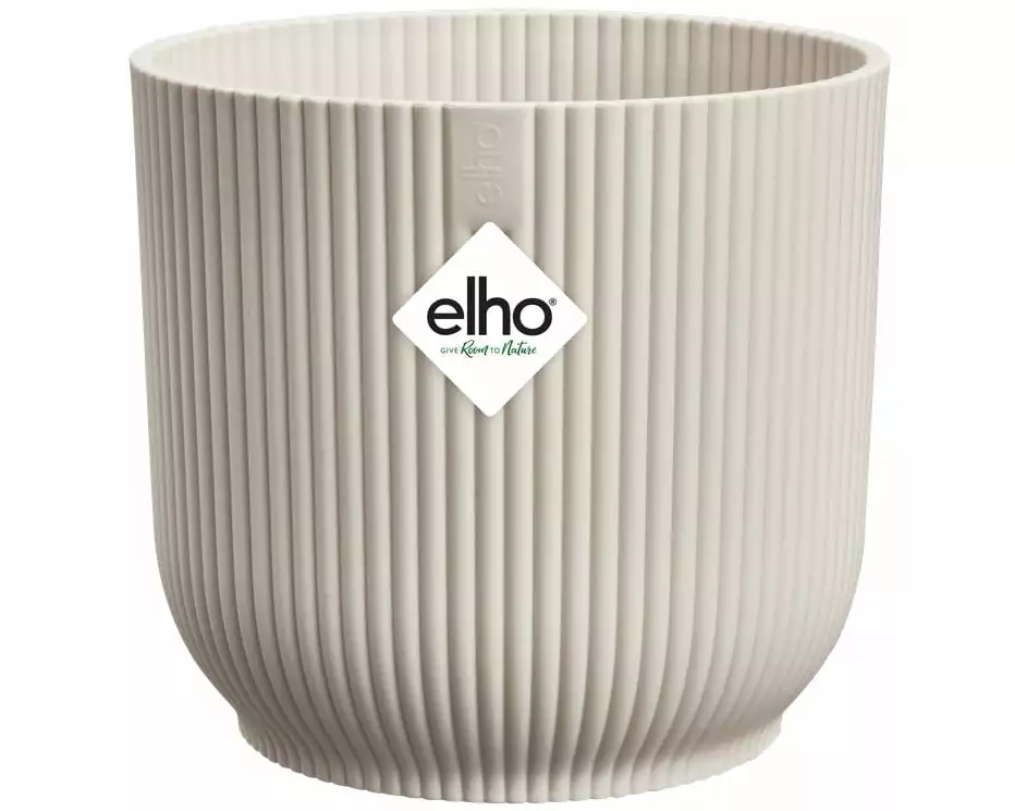 Elho Blumentopf Vibes Fold 3.6 l, Leinenweiss