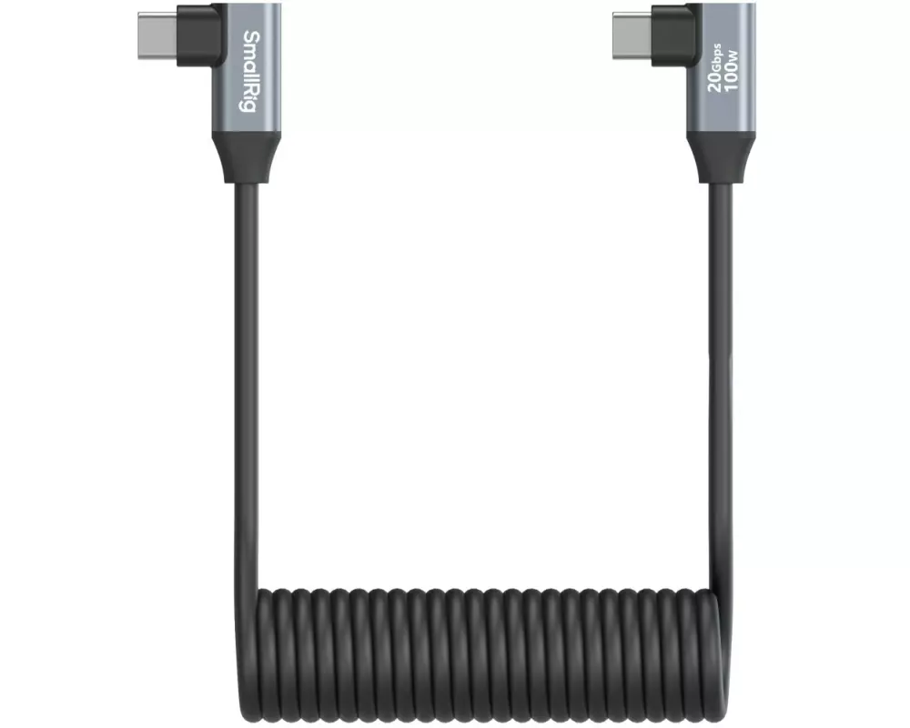 Smallrig Kabel USB-C Coiled Data Cable Gewinkelt auf gewinkelt