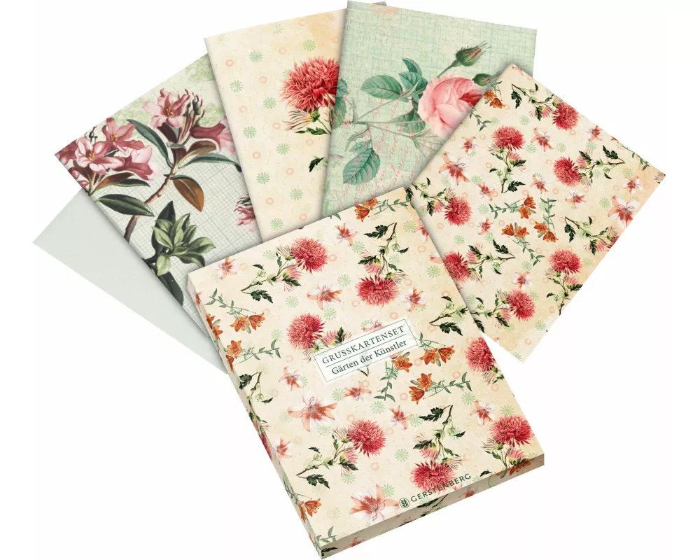 Die Gärten der Künstler Grußkartenset Motiv Dahlie