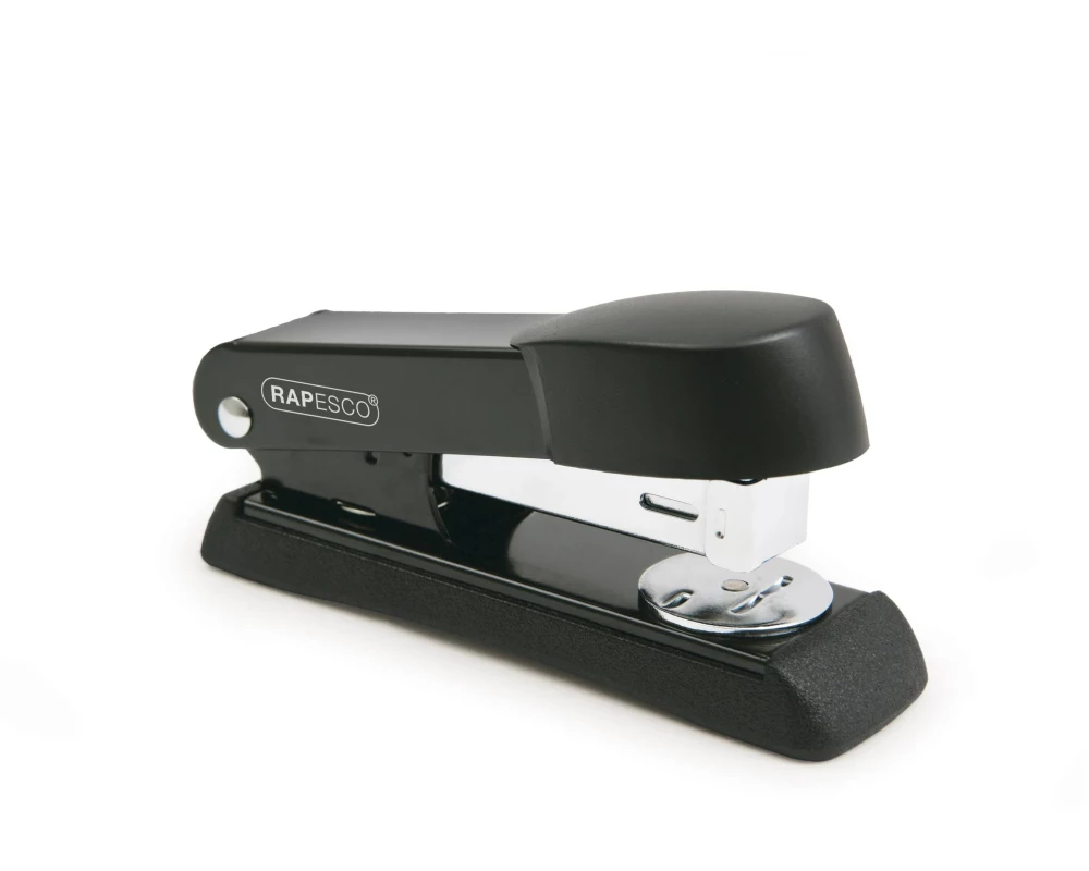 Rapesco Minno Halbstreifen Metallheftgerät 20 Seiten, Schwarz