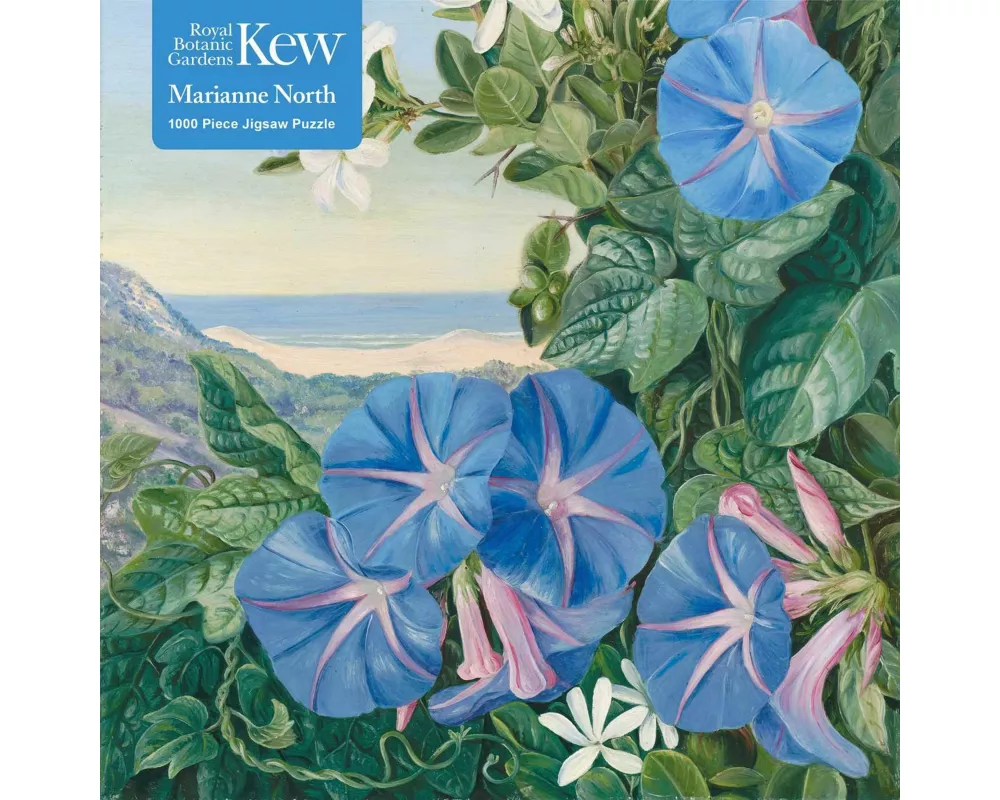 Adult Jigsaw Puzzle Kew: Marianne North: Amatungula and Blue Ipomoea, South Africa