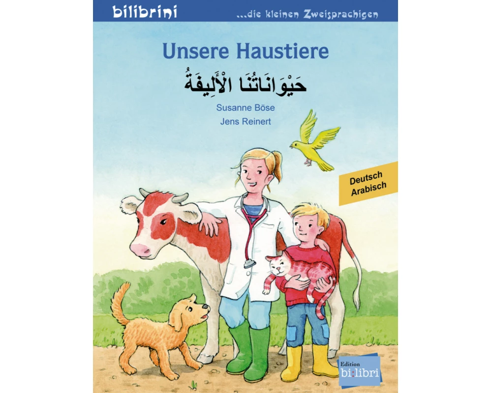 Unsere Haustiere. Kinderbuch Deutsch-Arabisch