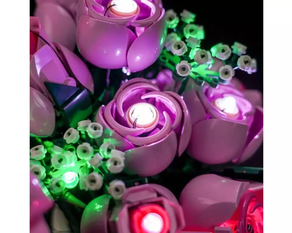 BrickBling LED-Licht-Set für LEGO 10374 Rosa Rosenstrauss