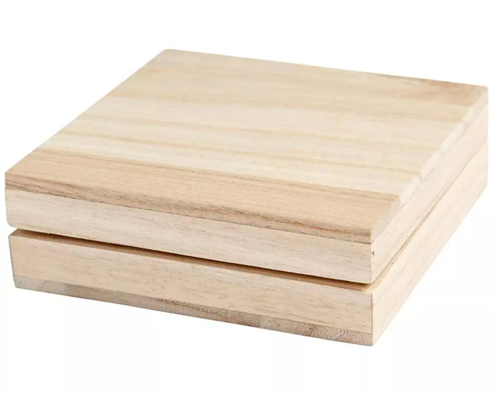 Creativ Company Holzartikel Kasten 10 x 10 cm, 1 Stück