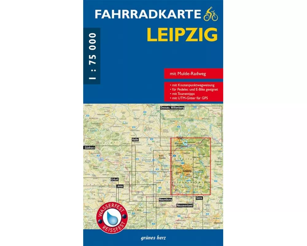Leipzig 1 : 75 000 Fahrradkarte