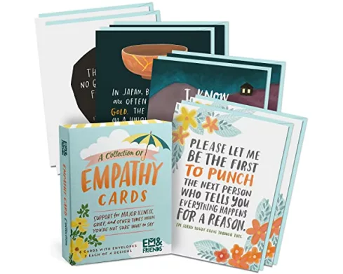 Empathy Cards, Box of 8 Assorted Sympathy Cards, Loss & Thinking of You Cards & Get Well Soon Gifts for Women (8 Blank Note Cards & Envelopes, 4 Diffe