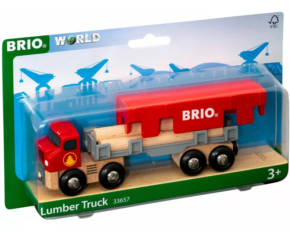 BRIO World - Holztransporter mit Magnetladung
