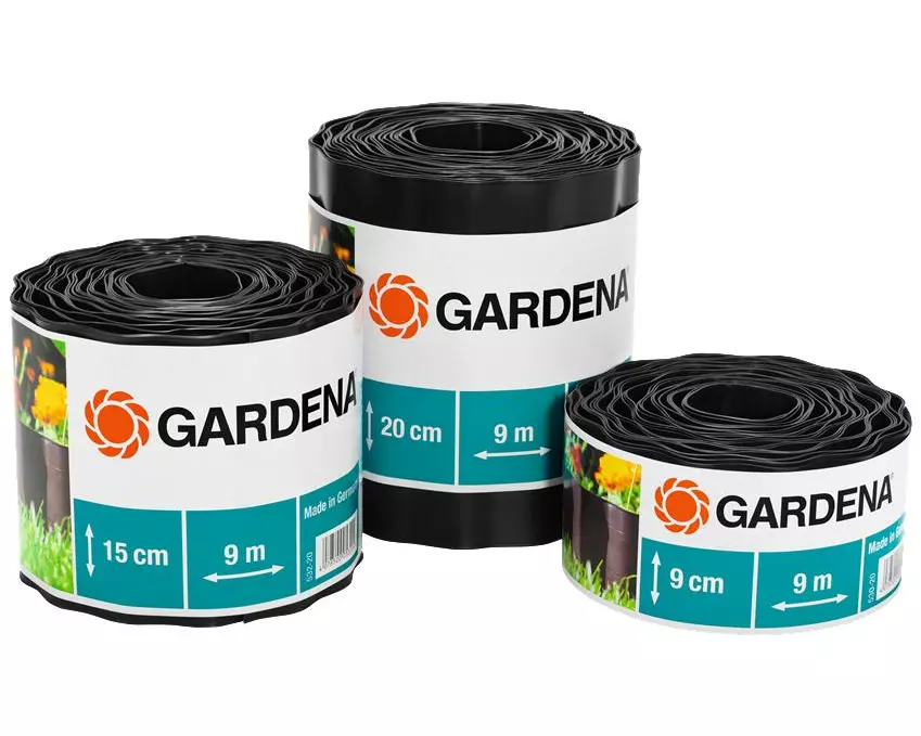 GARDENA Beeteinfassung Rolle 15 cm hoch, 9 m lang braun