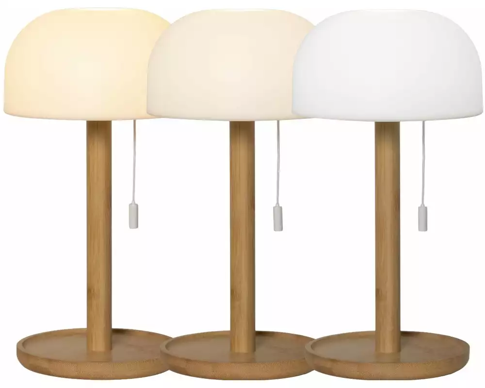 Star Trading Tischlampe Tara Indoor, Weiss, 28 cm Höhe