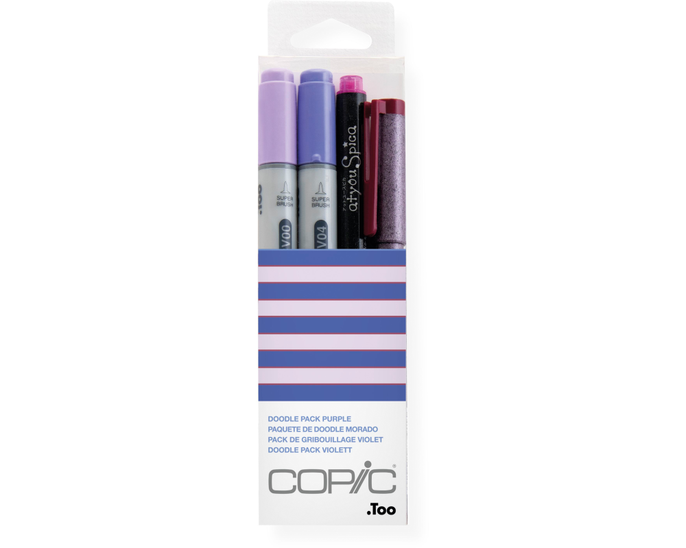 COPIC Marker Ciao 22075646 Doodle pack Purple, 4 Stück