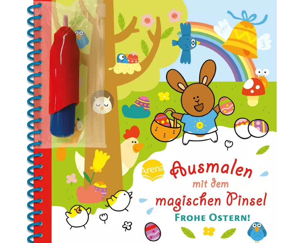 Ausmalen mit dem magischen Pinsel. Frohe Ostern!