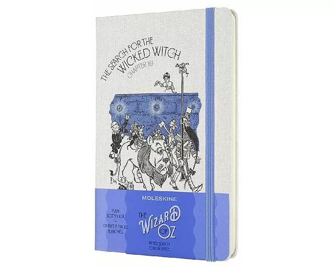 Moleskine Notizbuch - Der Zauberer von Oz Large/A5, Blanko, Fester Stoffeinband, Blau, Hexe