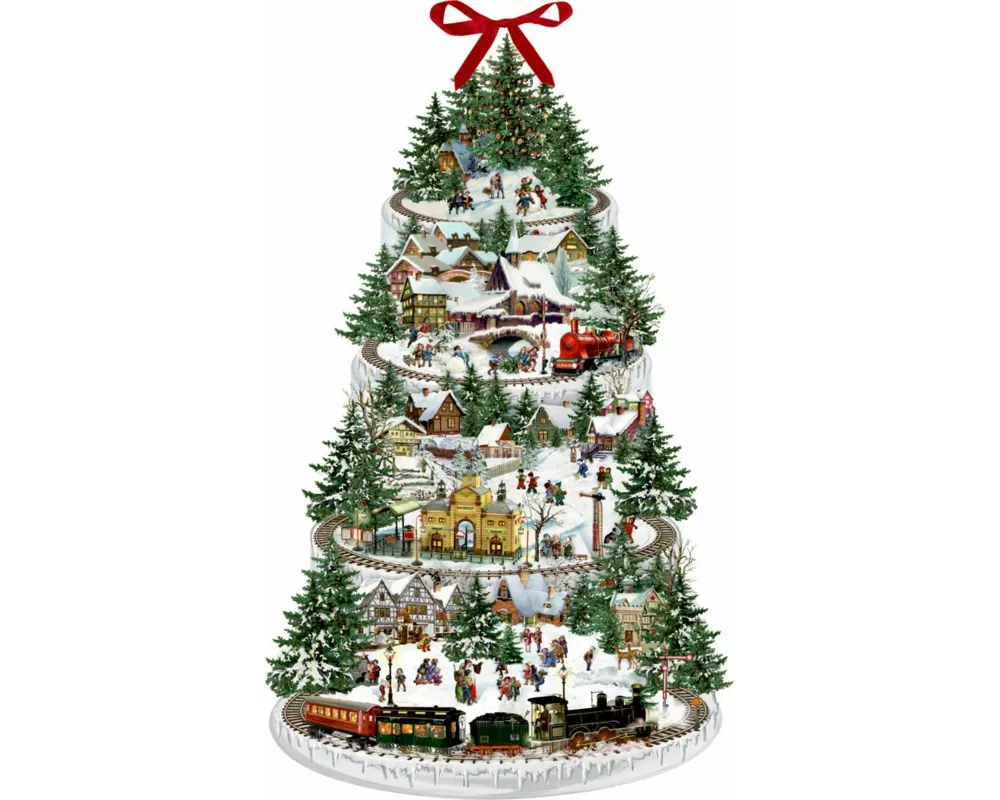 Wand-Adventskalender – Eisenbahn-Tanne