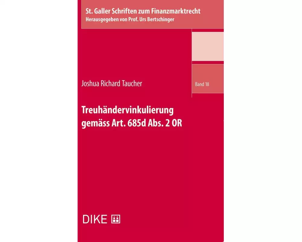 Treuhändervinkulierung gemäss Art. 685d Abs. 2 OR