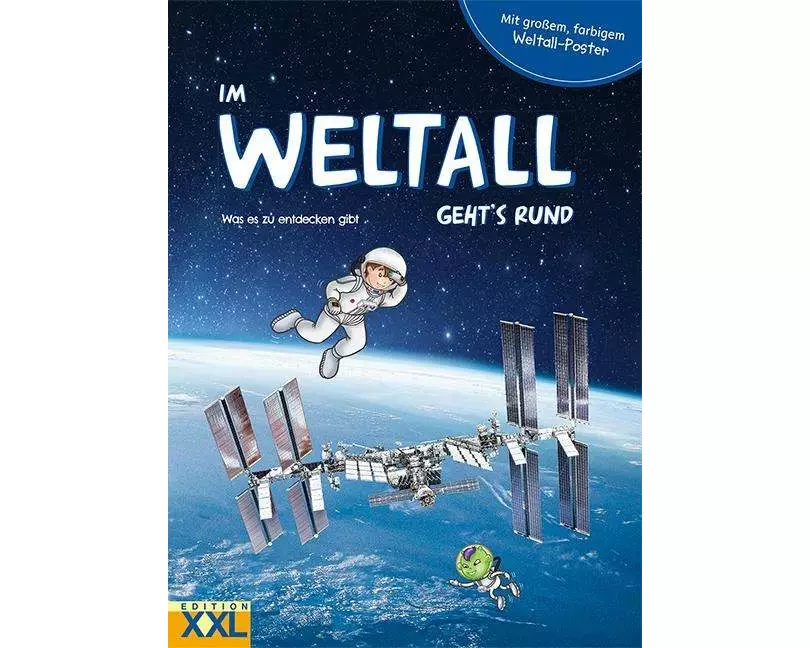 Im Weltall geht's rund - mit großem, farbigem Weltall-Poster