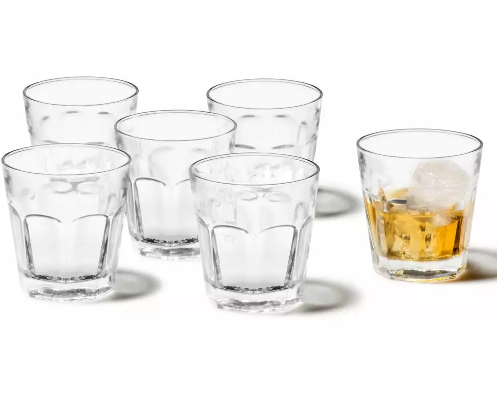 Leonardo Whiskyglas Rock 250 ml, 6 Stück, Transparent