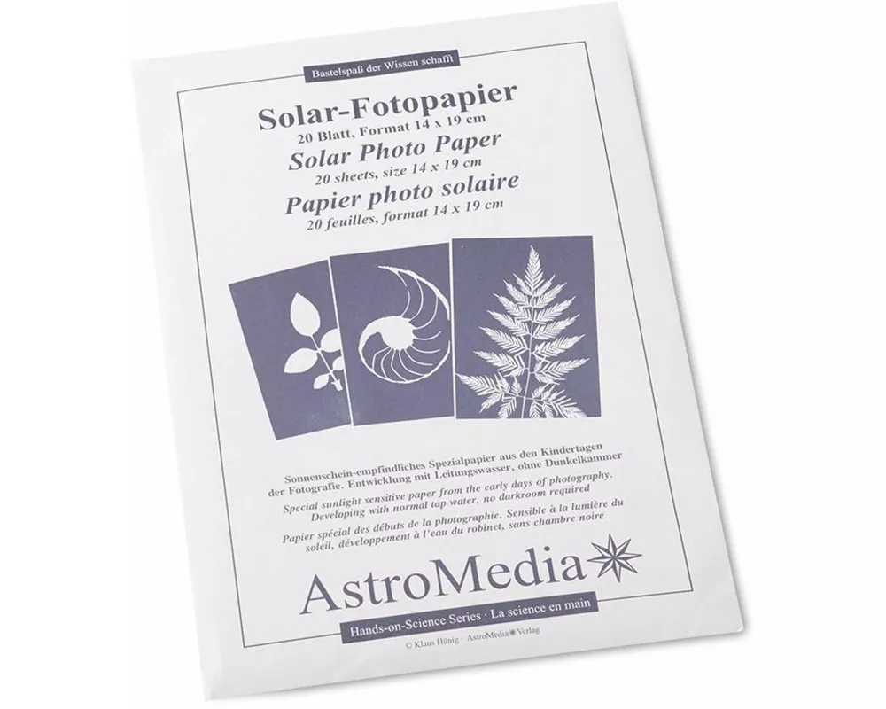 Das Solar-Fotopapier (14x19cm), 20 Blatt