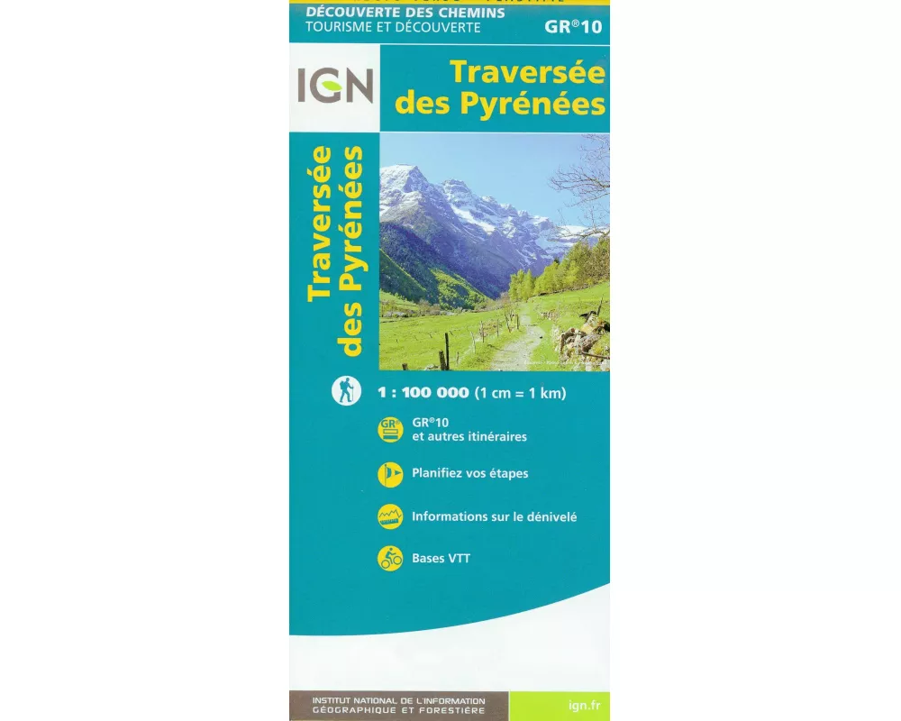 Traversee des Pyrenées 1:110 000