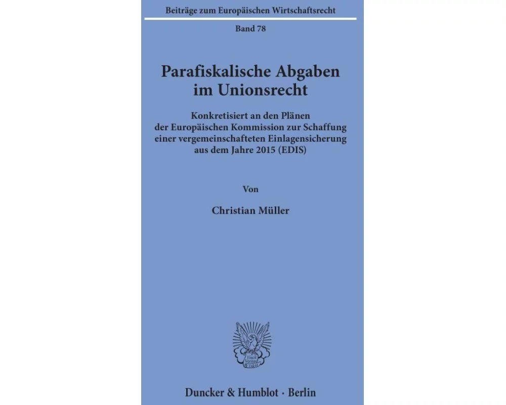Parafiskalische Abgaben im Unionsrecht