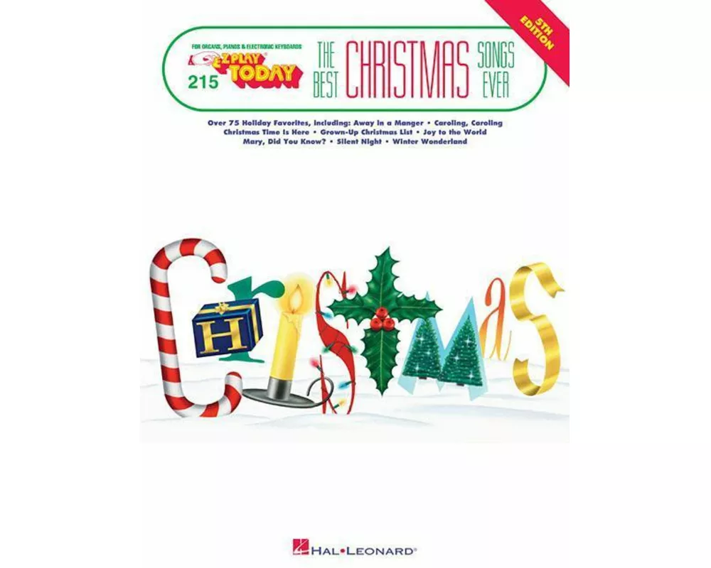Best Christmas Songs Ever E-Z Play Today Volume 215 Easy Piano Songbook with 75 Plus Holiday Classics Beginner Friendly Sheet Music for Organ, Keyboar