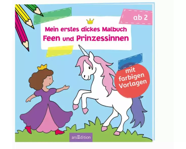 Mein erstes dickes Malbuch ab 2 – Feen und Prinzessinnen
