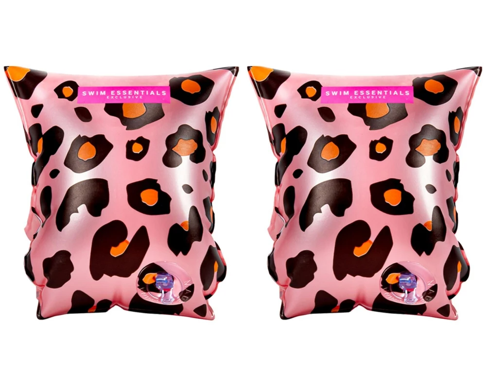 Swim Essentials Schwimmflügel 2-6 Jahre Leopard Rose Gold