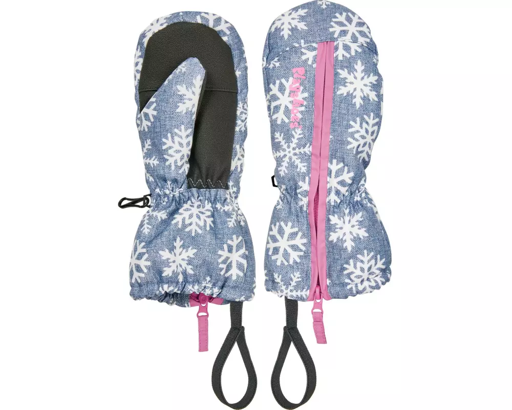Playshoes Fäustlinge Schneeflocken Jeansblau Gr. 3