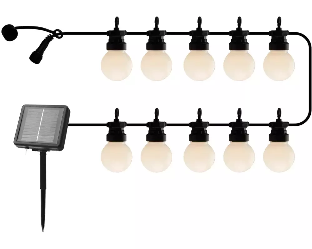 Sirius Lichterkette Lucas Solar 300 cm Weiss, Starter Set