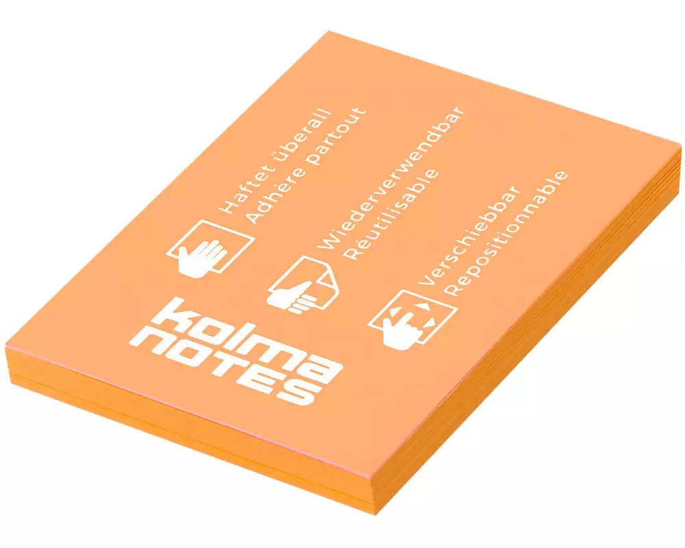 Kolma Notizzettel NOTES A8 Orange, 100 Blatt
