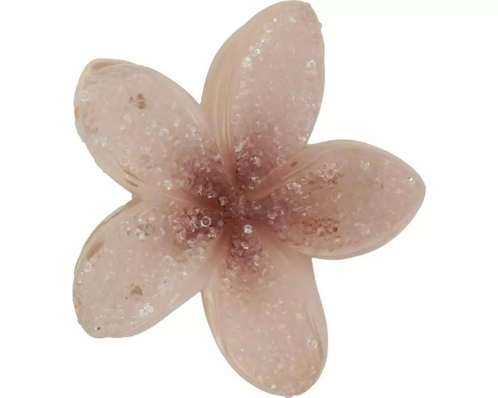 SOLEY Blütenhaarklemme Beige 8 cm