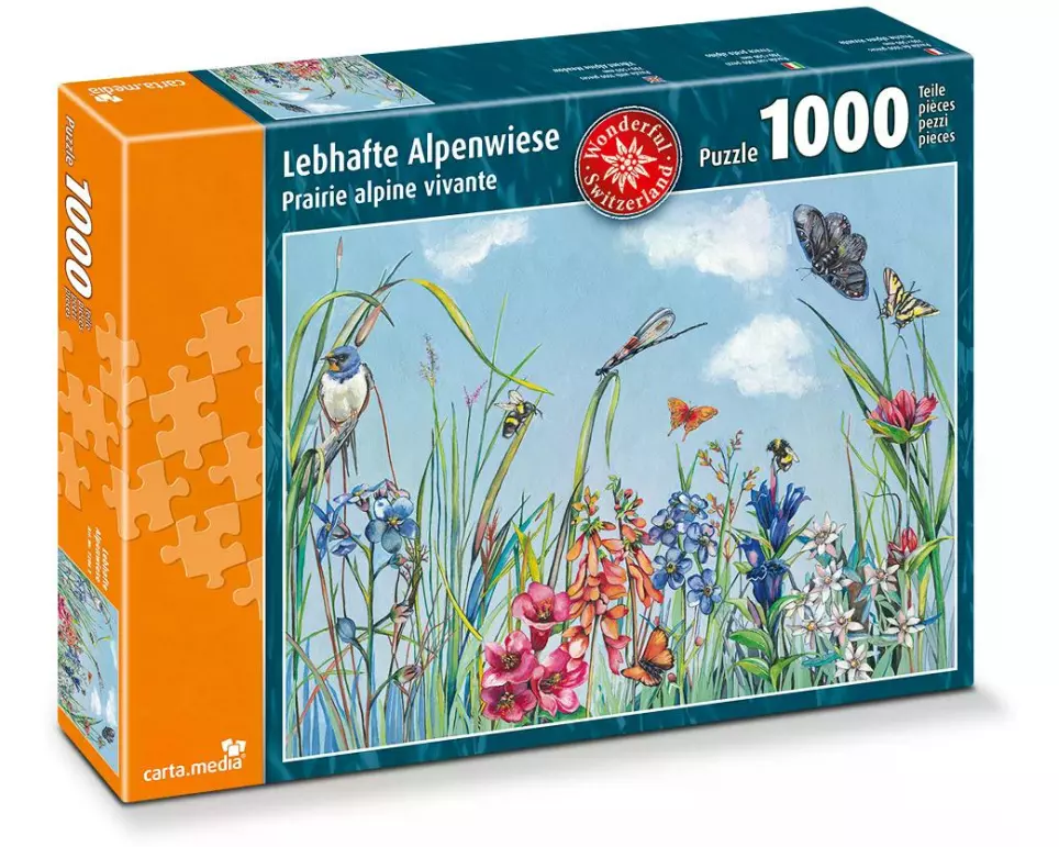 Carta.Media Puzzle Lebhafte Alpenwiese