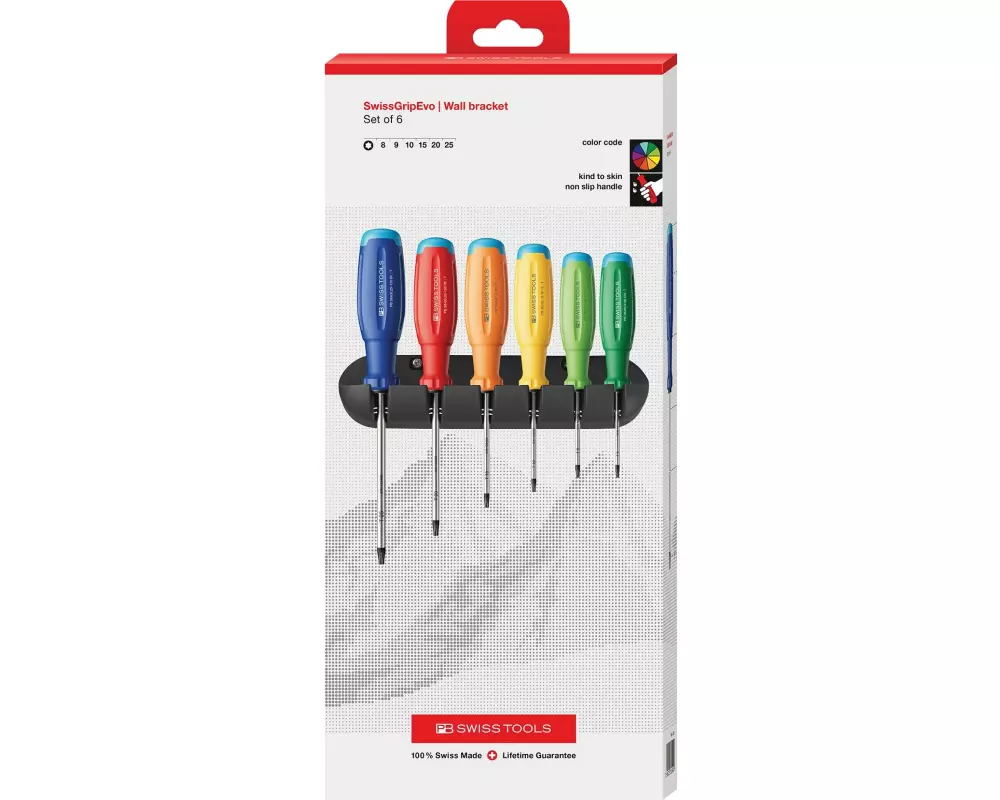 PB Swiss Tools Schraubenzieher-Set RainBow SwissGrip Evo PB 38440.H RB CBB