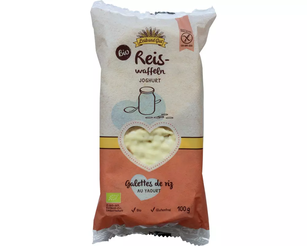 Leib und Gut Reiswaffeln mit Joghurt-Überzug Bio 100 g