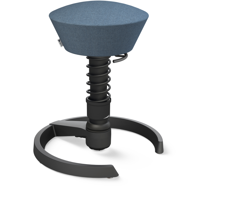 AERIS Sitzhocker Swopper 101STBKBKCP2 schwarz/blau, mit Gleiter