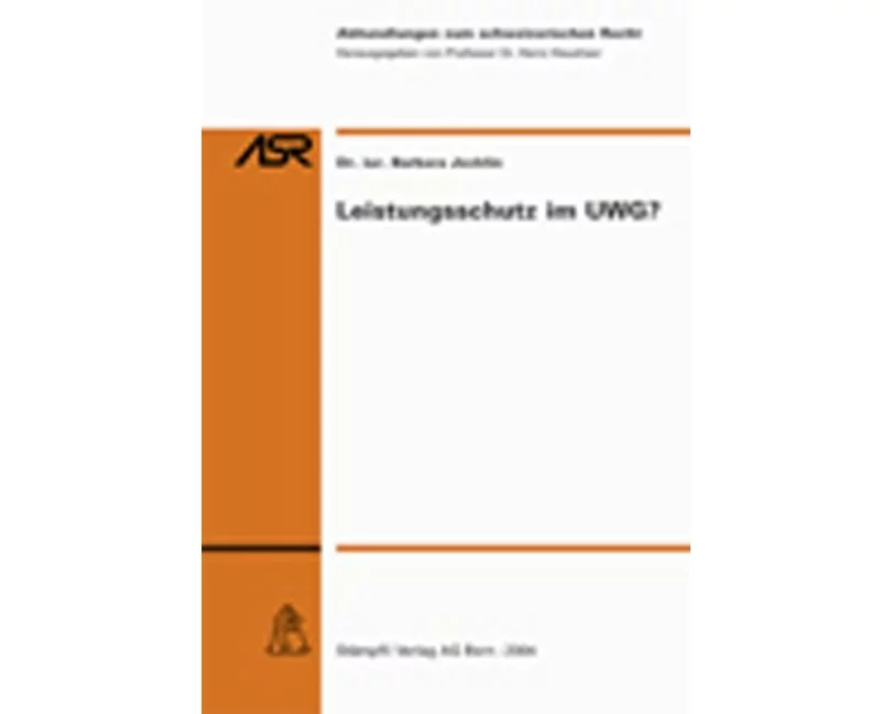 Leistungsschutz im UWG?
