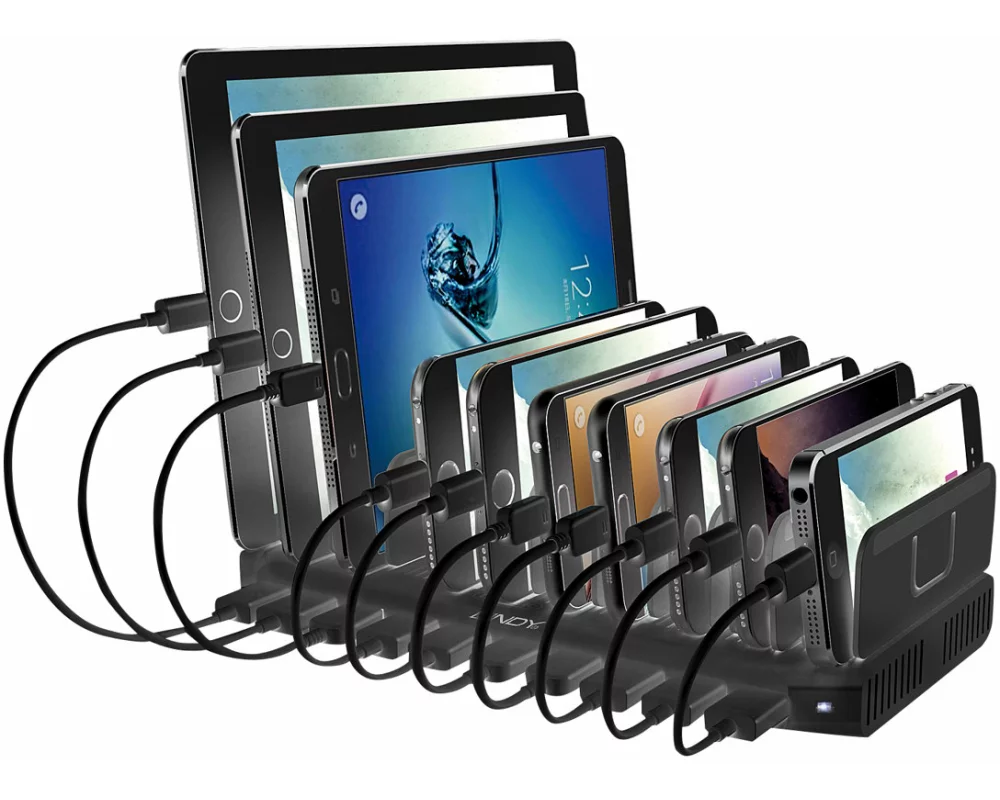 LINDY 10 Port USB Charging Station