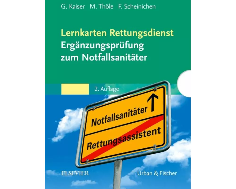 Lernkarten Rettungsdienst - Ergänzungsprüfung zum Notfallsanitäter