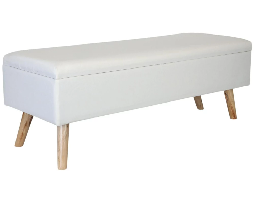 relaxdays Sitzbank 110 x 40 cm, Braun/Weiss