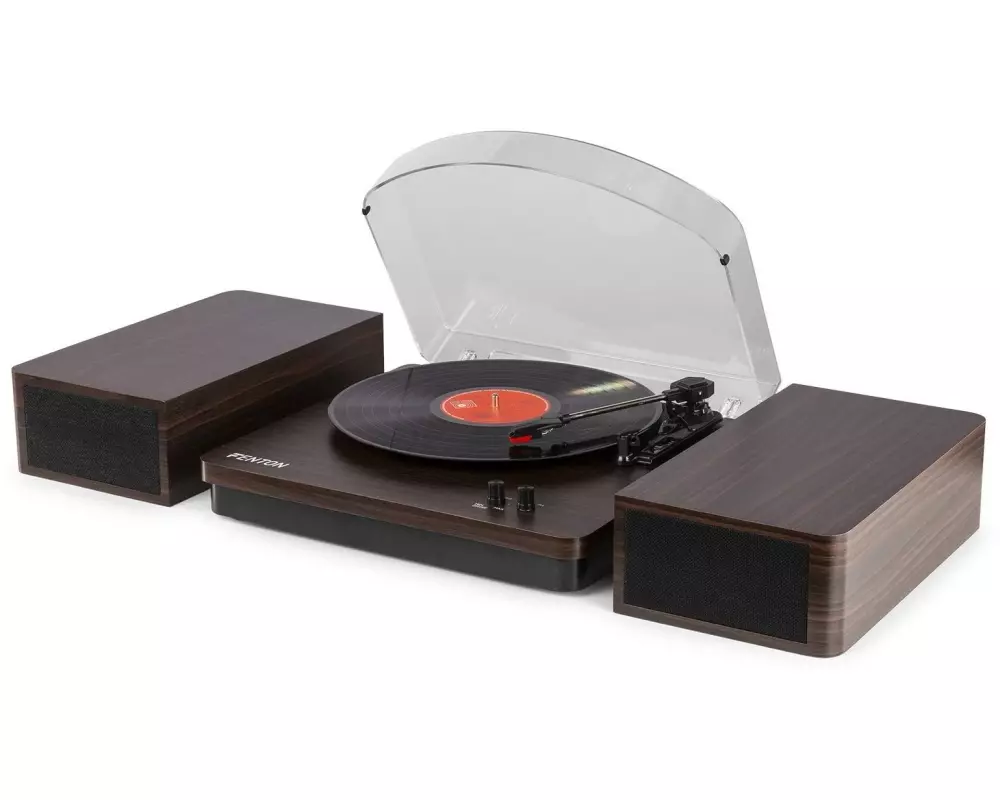 Fenton Plattenspieler RP168DW Dunkelbraun