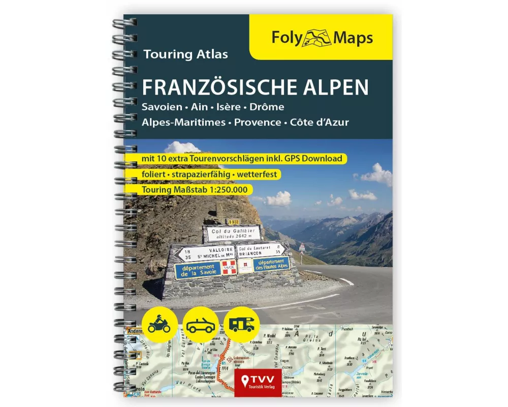 FolyMaps Touring Atlas Französische Alpen 1:250.000