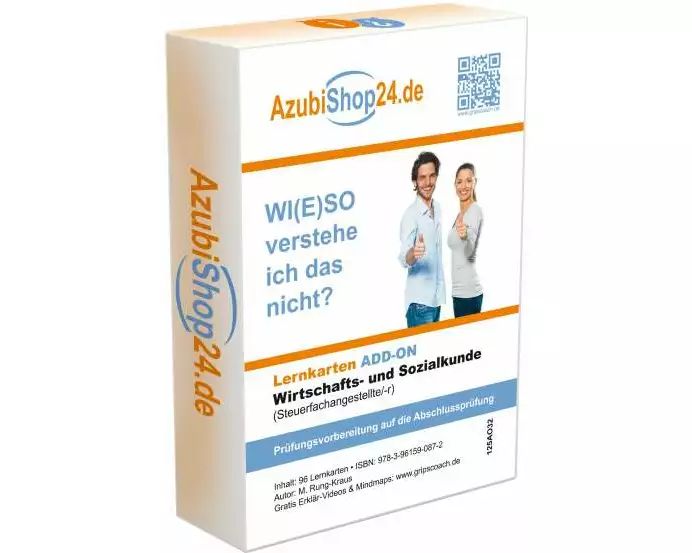 AzubiShop24.de Lernkarten Wirtschafts- und Sozialkunde (Steuerfachangestellte/r). Wiso Prüfungswissen
