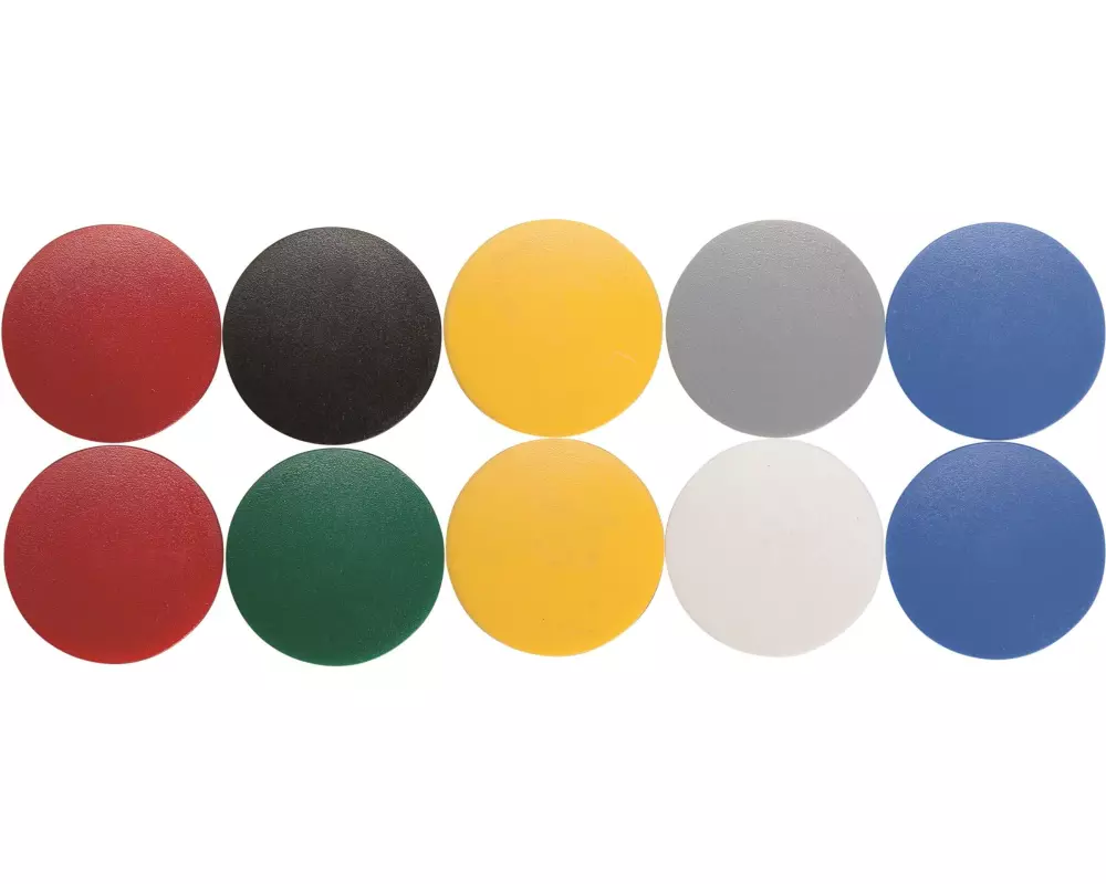 Maul Haftmagnet Solid Ø 32 mm, 800 g, farbig sortiert, 10 Stück
