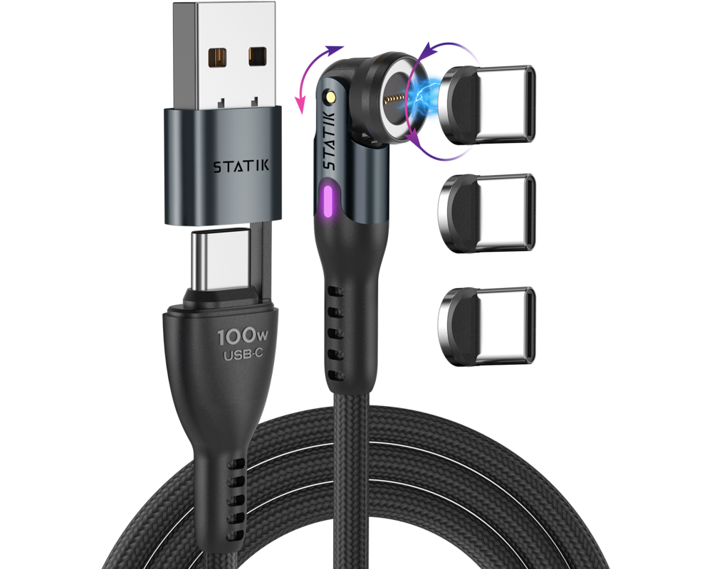 STATIK Statik 360 Pro Cable PUP-0521-10FT 2.0 USB-C Only,3m 100W