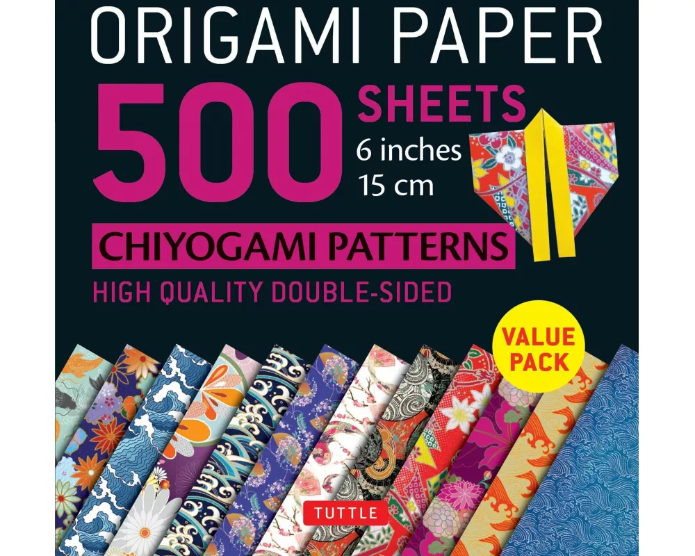 Origami Paper 500 sheets Chiyogami Designs 6 inch 15cm: Instructions for 8 Projects Included
